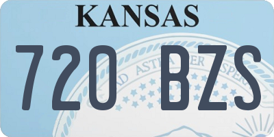 KS license plate 720BZS