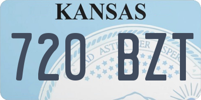 KS license plate 720BZT
