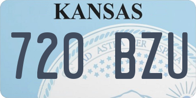 KS license plate 720BZU