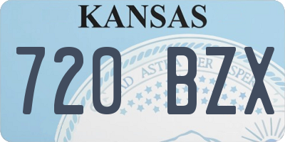 KS license plate 720BZX