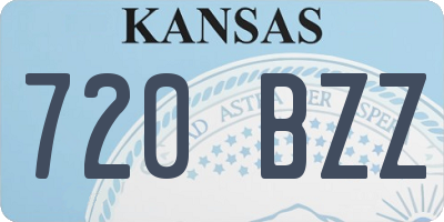 KS license plate 720BZZ