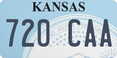 KS license plate 720CAA