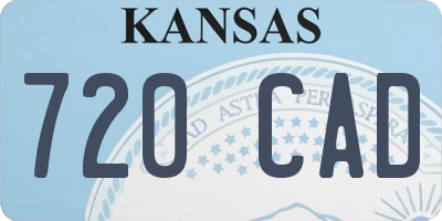 KS license plate 720CAD