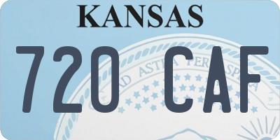 KS license plate 720CAF