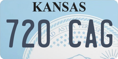 KS license plate 720CAG