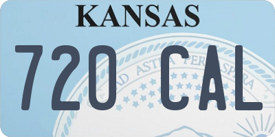 KS license plate 720CAL
