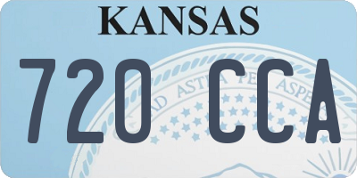 KS license plate 720CCA