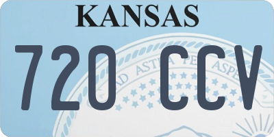 KS license plate 720CCV