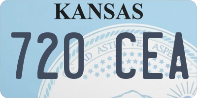 KS license plate 720CEA
