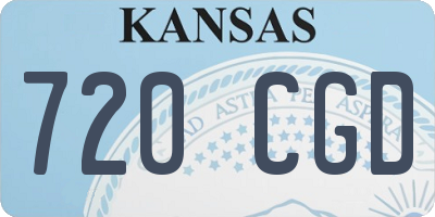 KS license plate 720CGD