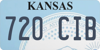 KS license plate 720CIB