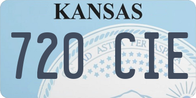 KS license plate 720CIE