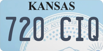 KS license plate 720CIQ