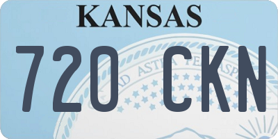 KS license plate 720CKN