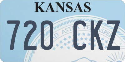 KS license plate 720CKZ