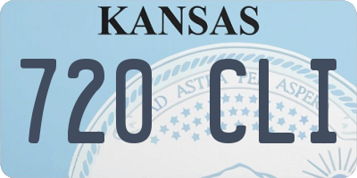 KS license plate 720CLI