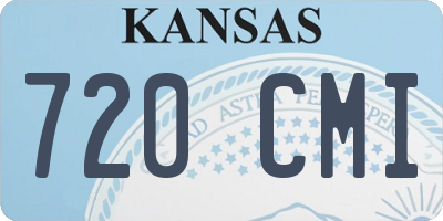 KS license plate 720CMI