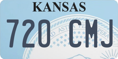 KS license plate 720CMJ