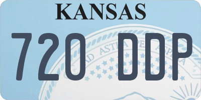 KS license plate 720DDP