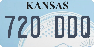 KS license plate 720DDQ
