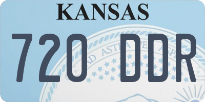 KS license plate 720DDR