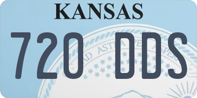 KS license plate 720DDS
