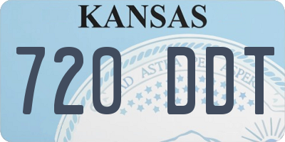 KS license plate 720DDT