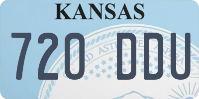 KS license plate 720DDU