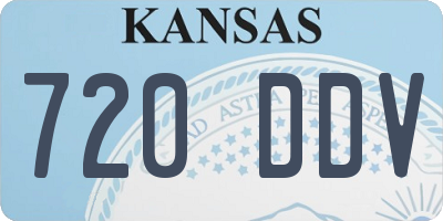 KS license plate 720DDV