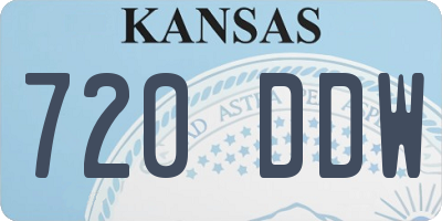 KS license plate 720DDW