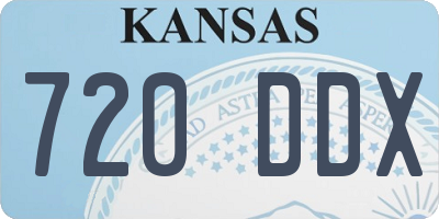 KS license plate 720DDX