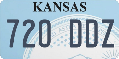 KS license plate 720DDZ