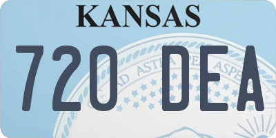 KS license plate 720DEA