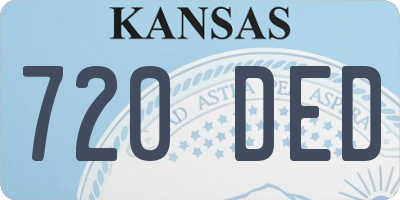 KS license plate 720DED