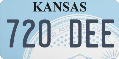 KS license plate 720DEE