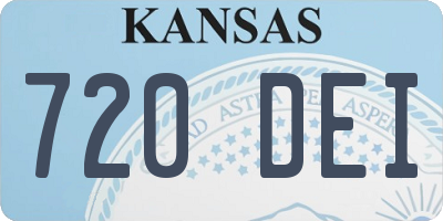 KS license plate 720DEI