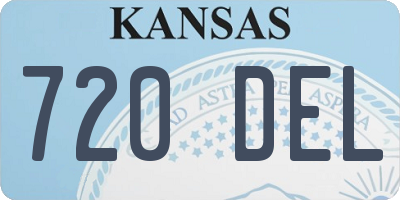 KS license plate 720DEL