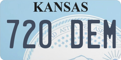 KS license plate 720DEM