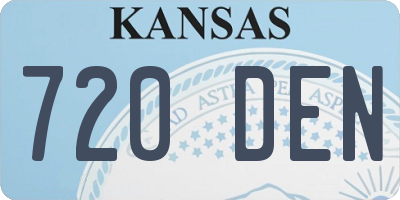 KS license plate 720DEN