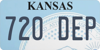 KS license plate 720DEP