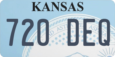 KS license plate 720DEQ