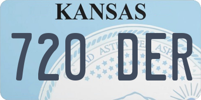 KS license plate 720DER