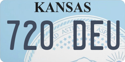 KS license plate 720DEU