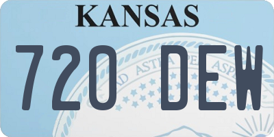 KS license plate 720DEW