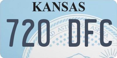 KS license plate 720DFC