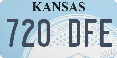 KS license plate 720DFE