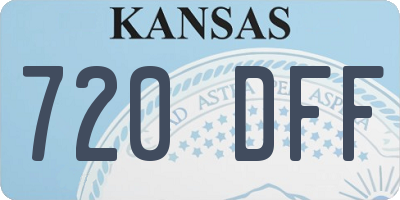 KS license plate 720DFF