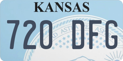 KS license plate 720DFG