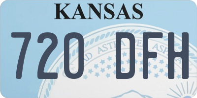 KS license plate 720DFH