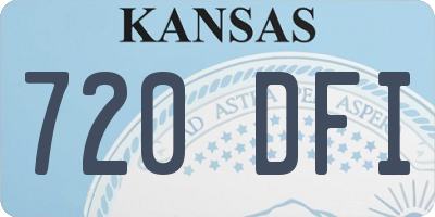 KS license plate 720DFI